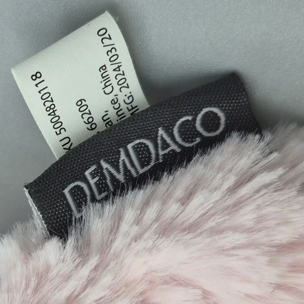 Demdaco‎ Pink Furry Bear Lovey Full Body Security Blanket Thumbie Rattles